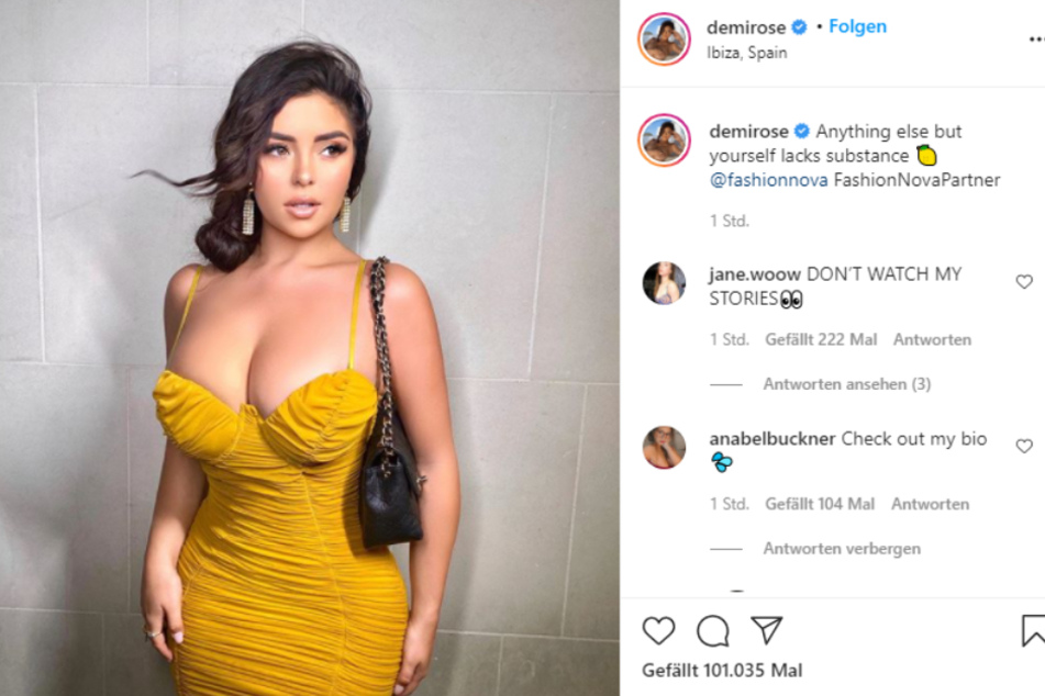 Insta-Beauty Demi Rose: Modisch und sexy zugleich.