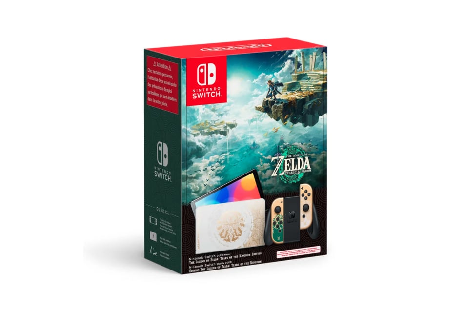 Unter den unschlagbaren Spielekonsole-Angeboten gibt es z. B. auch die Nintendo Switch mit 64 Gigabyte und dem Spiel "The Legend of Zelda: Tears of the Kingdom Edition".