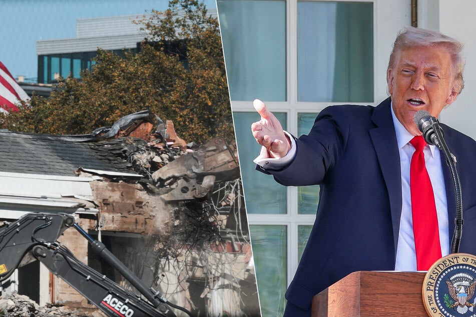 Trump gloats as White House demolition sparks outrage: "Music to my ears"