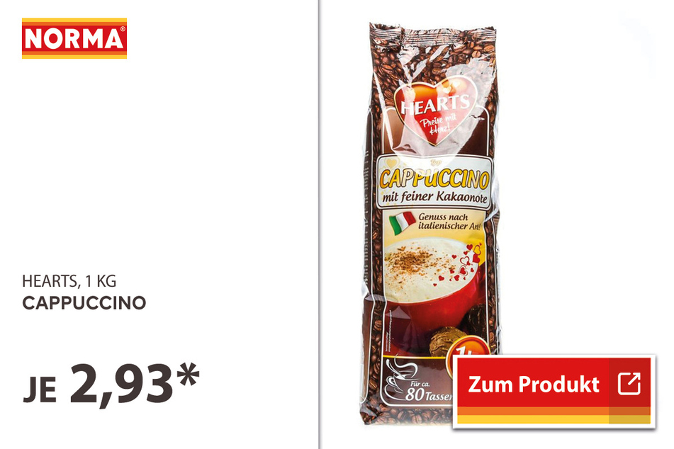 Cappuccino für 2,93 Euro.