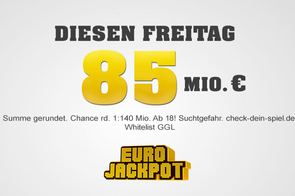 Sachsenlotto: Am Freitag (9.6.) sind 85 Millionen Euro im Eurojackpot.