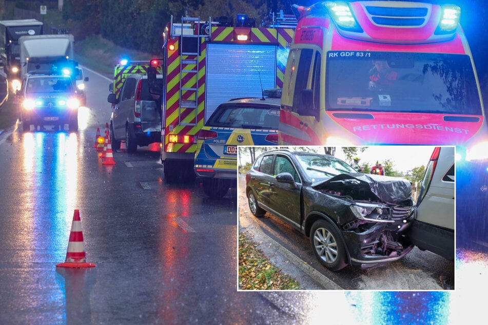 Vollsperrung nach Unfall auf Bundesstraße
