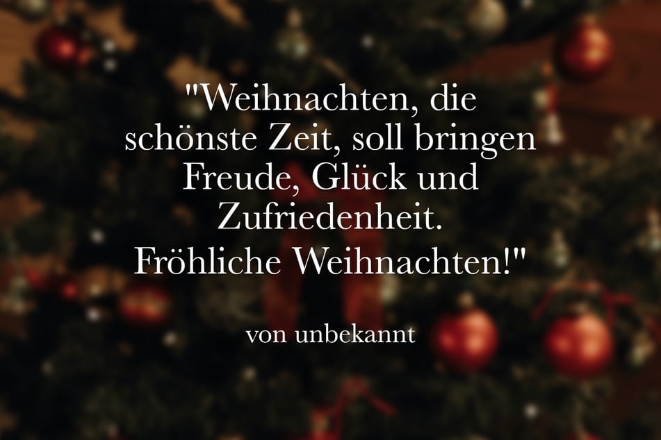 Weihnachten, die schönste Zeit, soll bringen Freude, Glück und Zufriedenheit. Fröhliche Weihnachten!