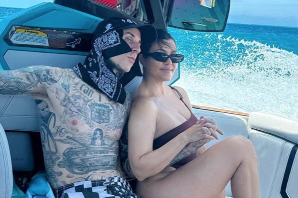 Kourtney Kardashian and Travis Barker's (l.) hard work at keeping their son Rocky out of the spotlight was thwarted by the paparazzi.