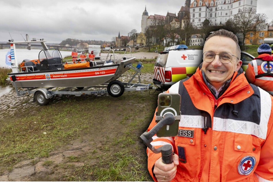Dresden: Hochwasser-Übung in Dresden: DRK testet neue Jetski!