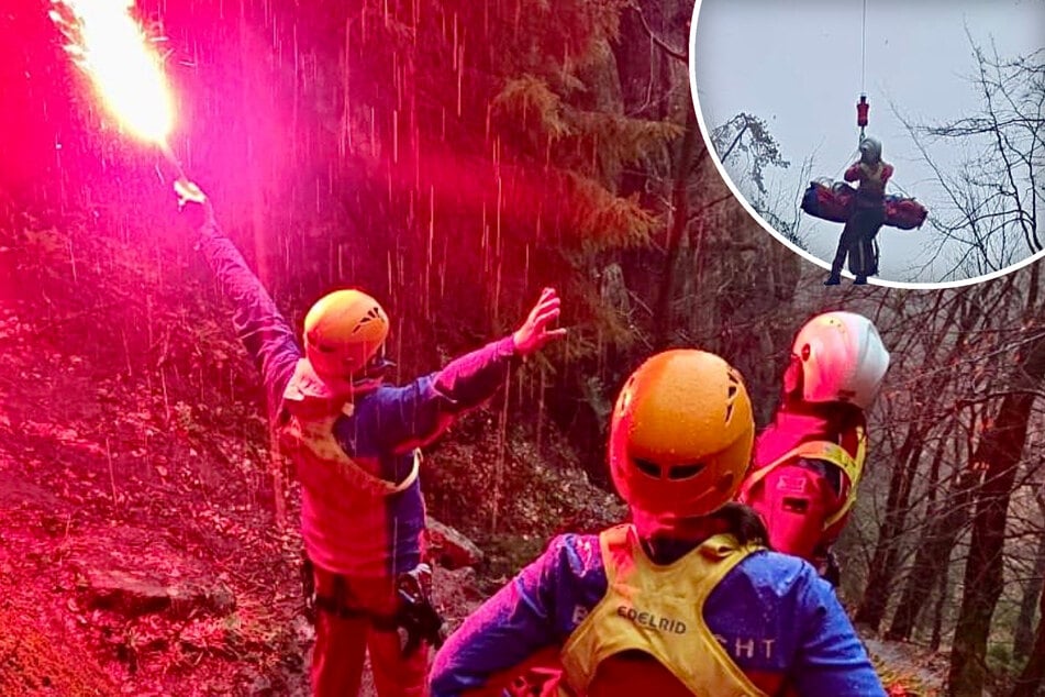 Bergwacht muss in halber Stunde zweimal ausrücken! Rettungsheli im Einsatz
