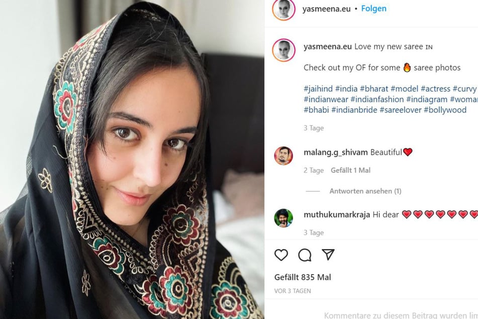 Yasmeena Ali gibt sich züchtig auf ihrem Instagram-Account. Allerdings nur zum Spaß.