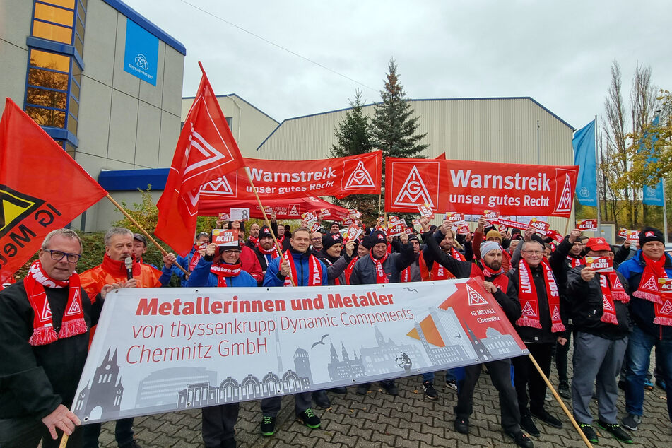 Chemnitz: Metaller auch in Chemnitz im letzten Warnstreik