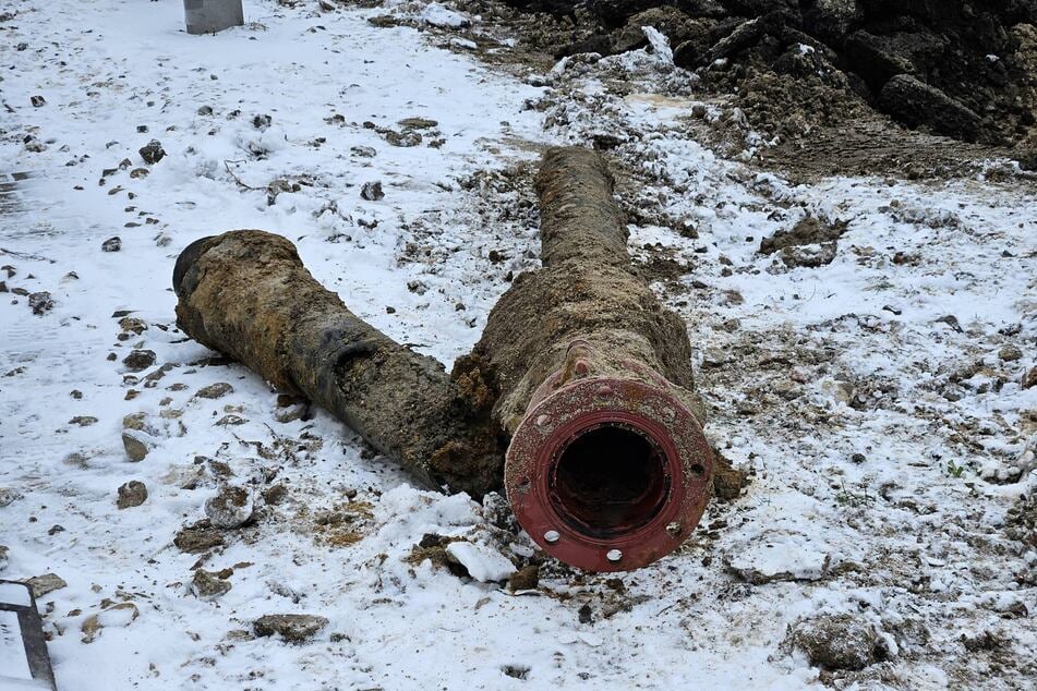 Teile des Rohres wurden entfernt.