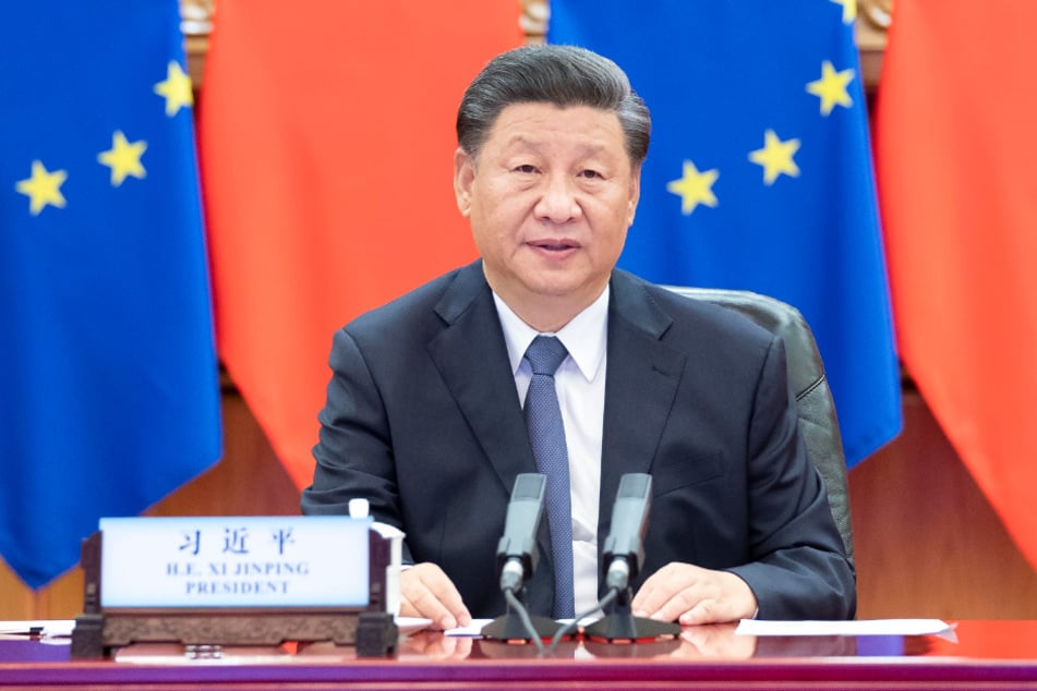 Xi Jinping, Präsident von China und Generalsekretär der Kommunistischen Partei, bei einer Videokonferenz mit der EU.
