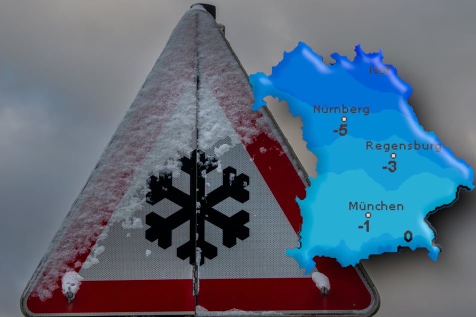 Der Deutsche Wetterdienst warnt vor Schneefall in Bayern.