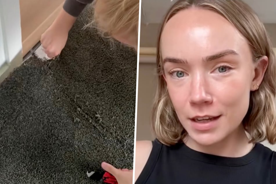Morgan Tait (25) und ihr Partner wollten direkt nach dem Hauskauf wissen, was sich unter dem Teppich verbarg.