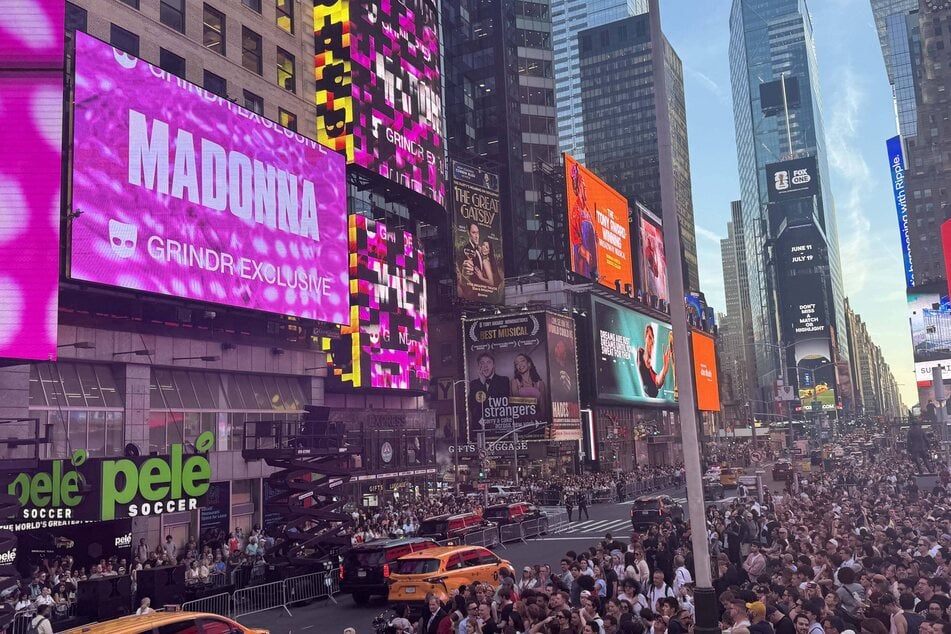 Für Madonnas Gratis-Konzert wurde extra der Times Square dicht gemacht.