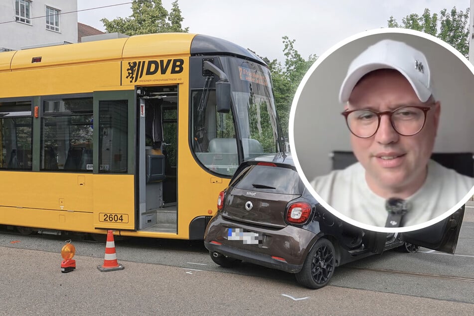 Unfall im Stadtzentrum: "Tramfluencer" Maik Zeuge am Steuer!