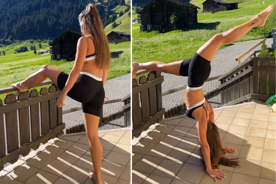Sarah Engels (29) beweist ihr akrobatisches Talent bei Instagram.