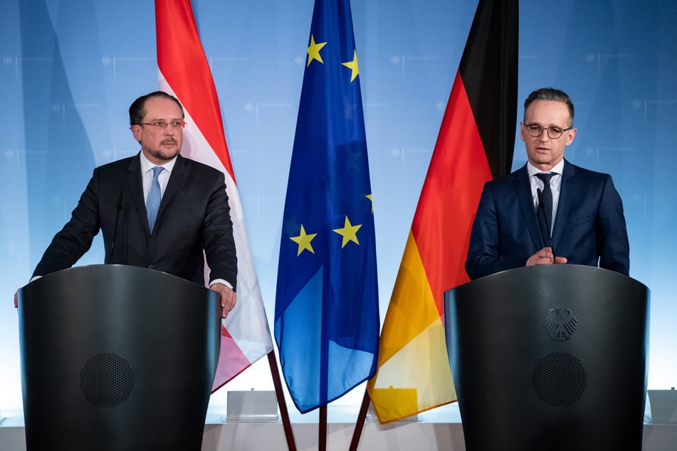 Heiko Maas (r, SPD), Außenminister, und Alexander Schallenberg, Außenminister von Österreich.