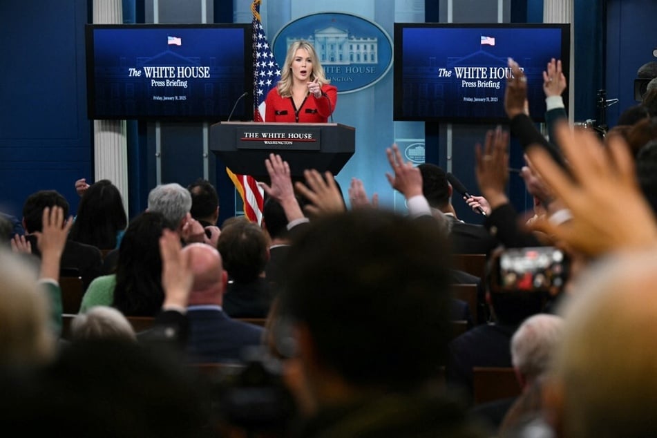 White House Press Secretary Karoline Leavitt calls on reporters during the daily press briefing on January 31, 2025.