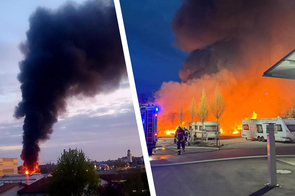 Flammenmeer auf Campingplatz: Acht Wohnwagen ausgebrannt!