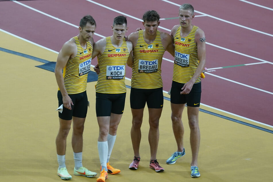 Marvin Schlegel (l.) war lange Zeit fester Bestandteil der deutschen 4x400-Meter-Staffel.