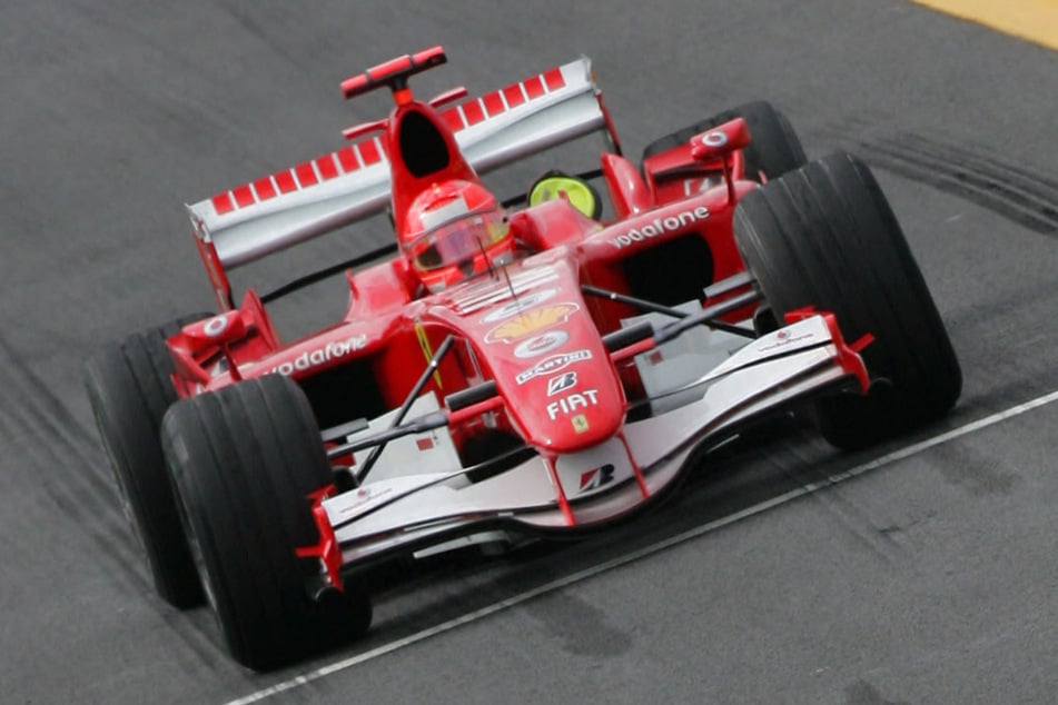 Schumi im Freien Training vor dem letzten Grand Prix für Ferrari in Brasilien 2006.