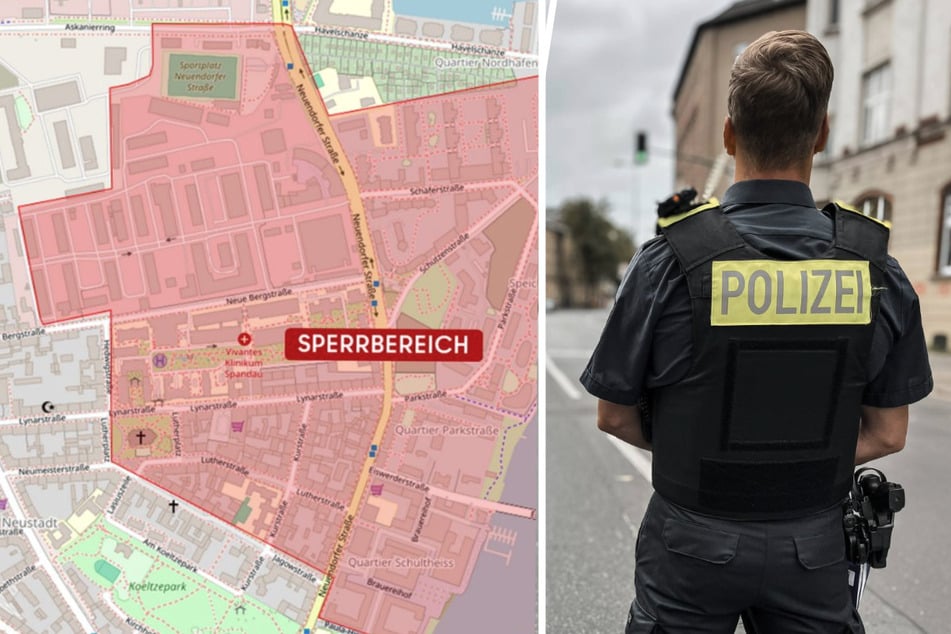 Die Polizei kontrollierte vor der Entschärfung die Straßen.