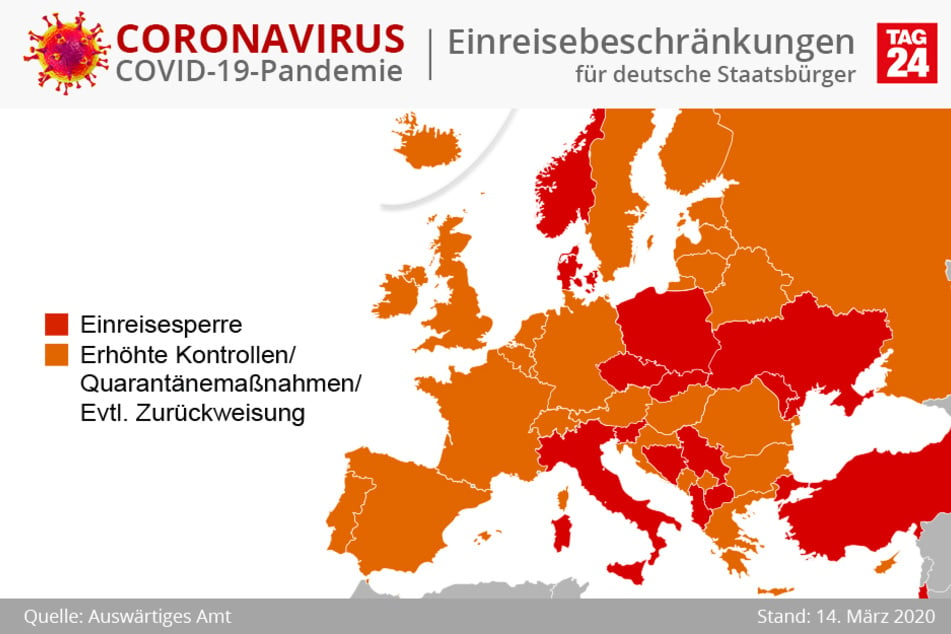 Aktuelle Einreisebeschränkungen in Europa.