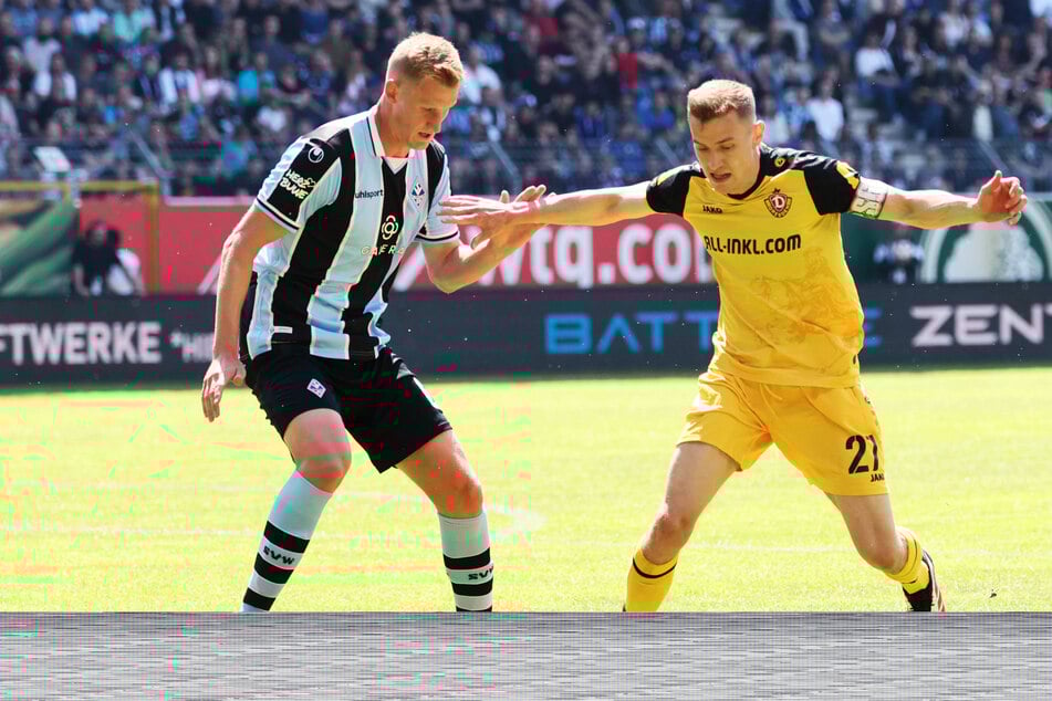 Niklas Hauptmann war erleichtert, dass nach zwei verpassten Chancen Dynamo den Aufstieg endlich eintüten konnte.