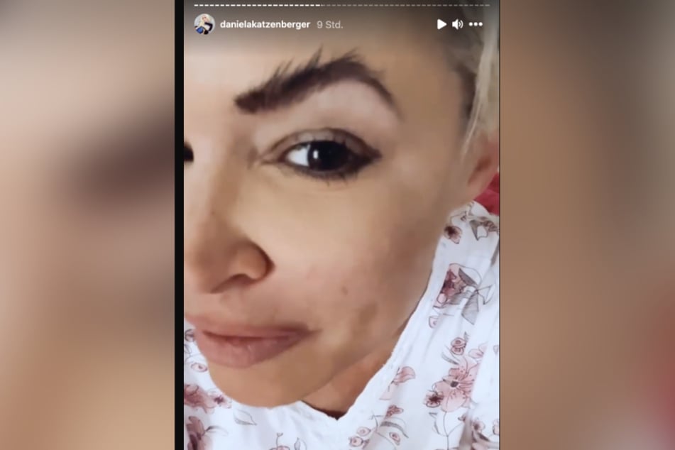 Daniela Katzenberger (34) zeigt ihren Augenbrauenwuchs in ihrer Instagram-Story.