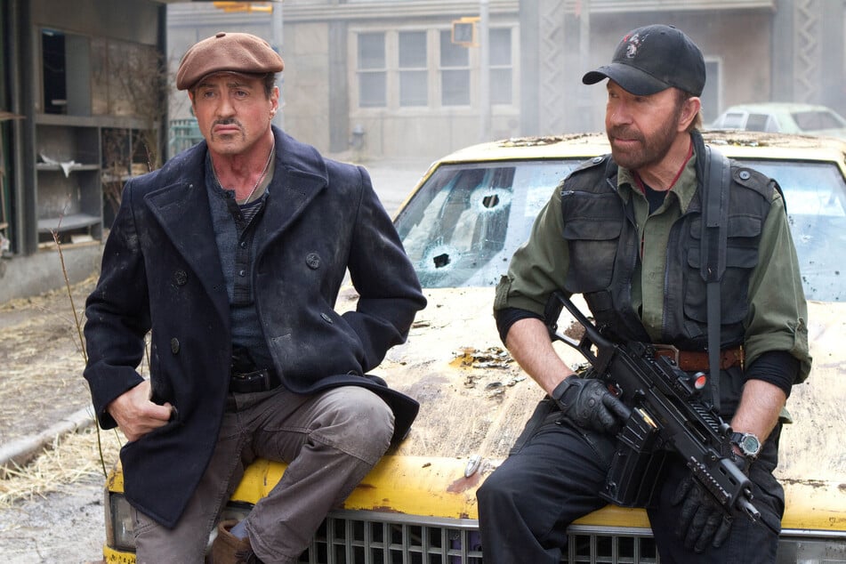 Norris (r.) an der Seite von Sylvester Stallone in "The Expendables 2".