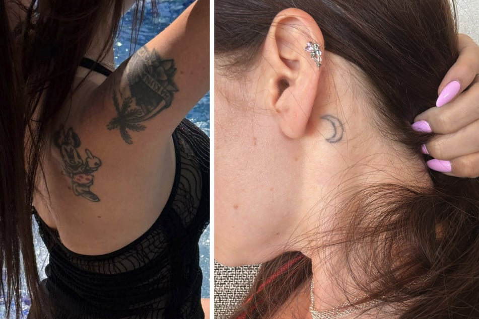 Annes Lieblingstattoo ist Minnie Maus, die den Mittelfinger zeigt.