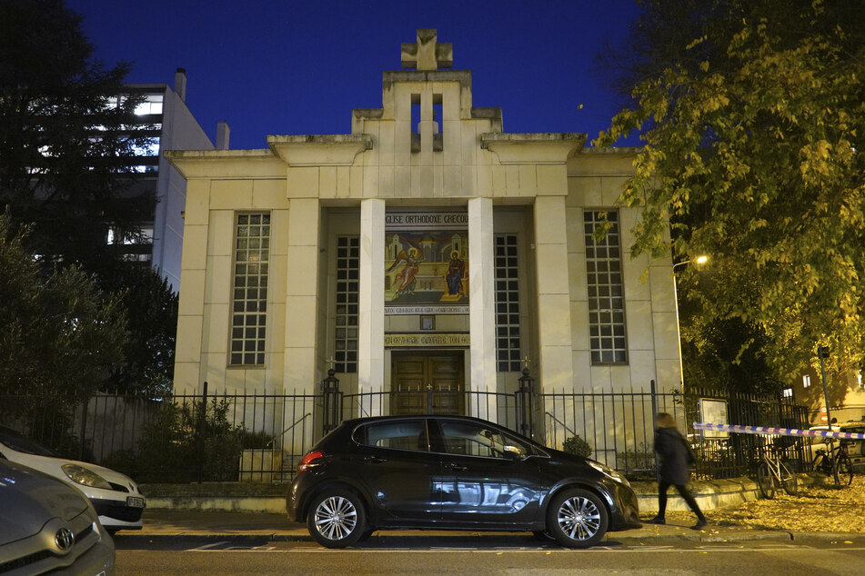 Eine Kirche in Lyon, an der ein griechisch-orthodoxer Priester von einem mutmaßlichen Terroristen angeschossen wurde.