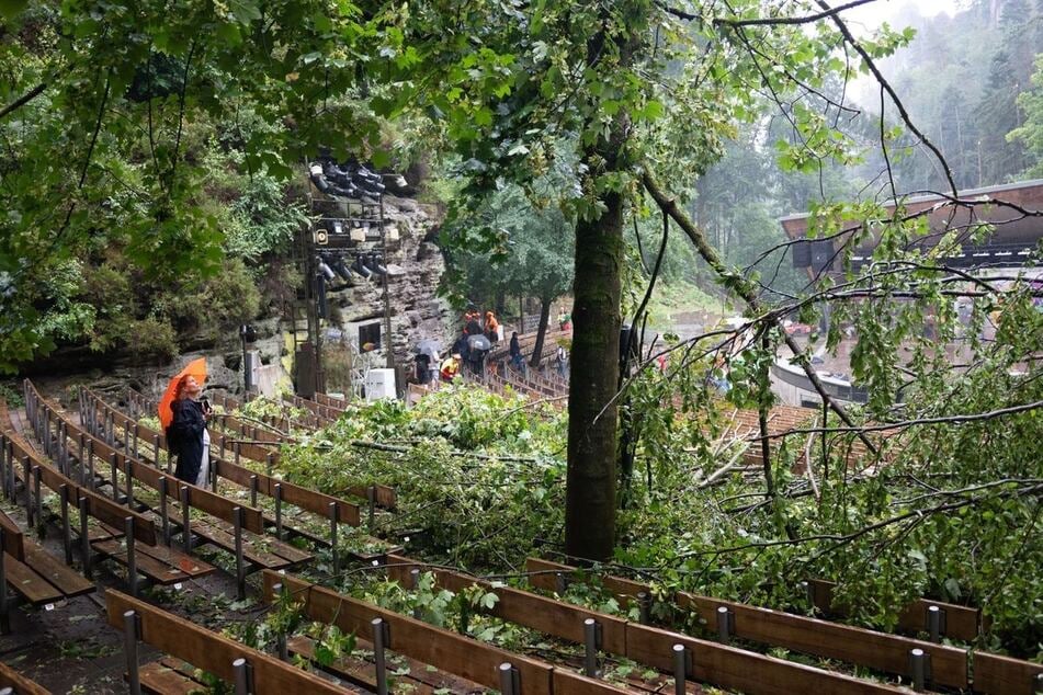 Aufgrund der Sturmschäden weicht die Felsenbühne Rathen mit ihrem Programm auf andere Veranstaltungsstätten in Dresden aus.