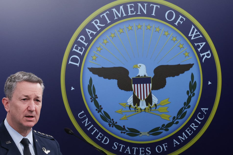 Chairman of the Joint Chiefs of Staff Air Force General Dan Caine speaks on the Iran war during a press briefing at the Pentagon on March 19, 2026.