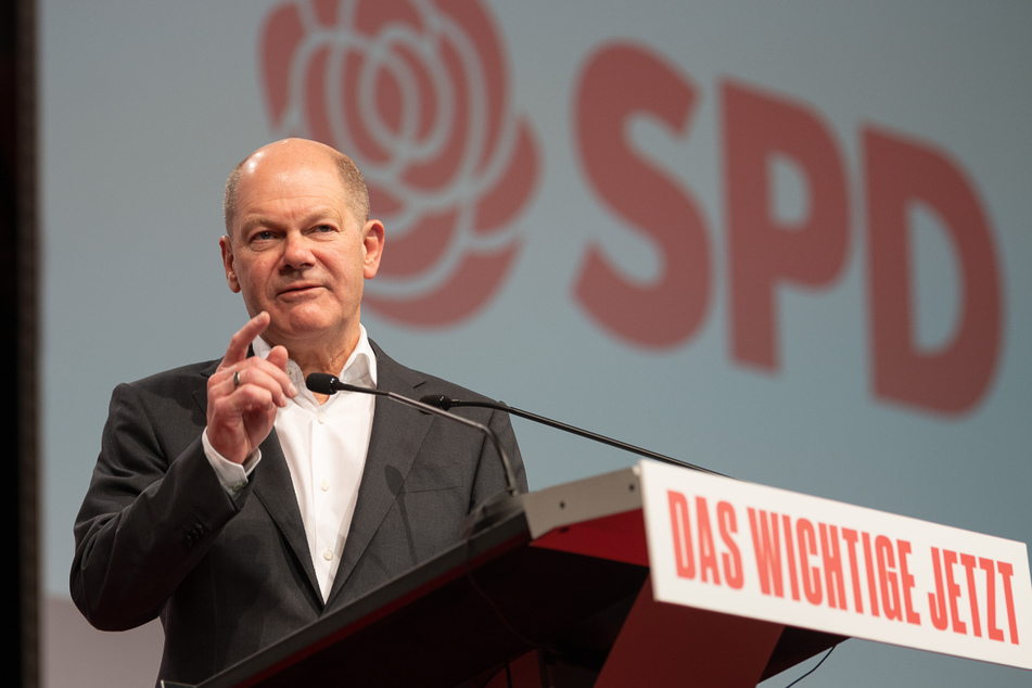 Olaf Scholz beim Landesparteitag in Stuttgart.