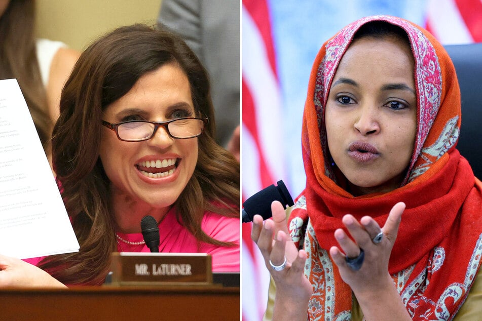 Congresswomen Ilhan Omar (r.) and Nancy Mace recently got into a feud on social media after Mace shared an Islamophobic post about Omar and another Muslim colleague.