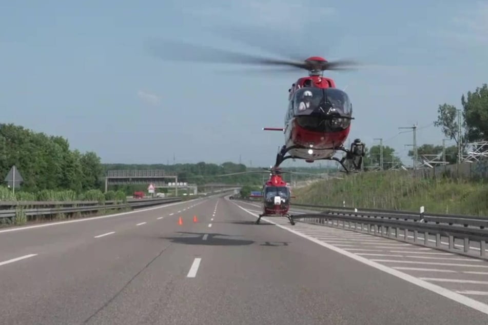 Am Unfallort kamen zwei Rettungshubschrauber zum Einsatz.