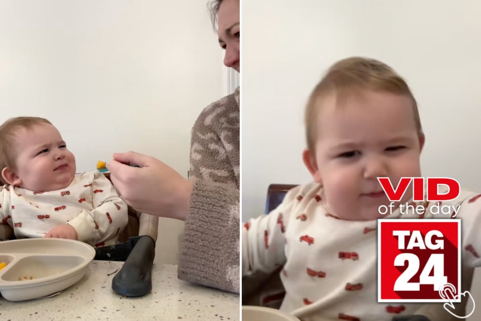 Today's Viral Video of the Day features a mom who couldn't get her feisty toddler to try a new snack - peaches!