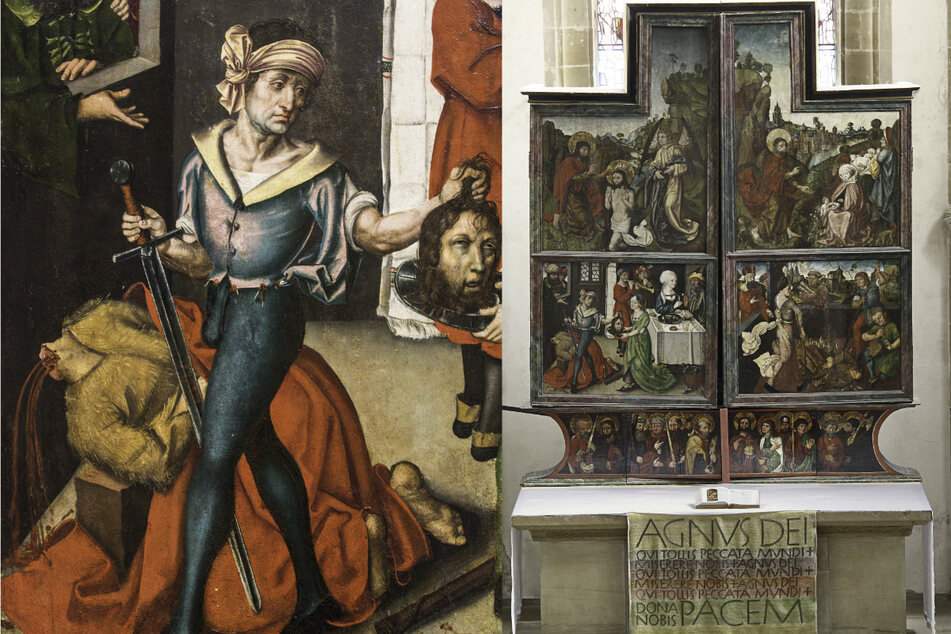 Auf einem Tafelbild des spätgotischen Flügelaltars in der evangelischen Johanneskirche in Crailsheim ist eine Henkerszene zu sehen. Experten vermuten, dass Teile des Bildes von dem Nürnberger Meister Albrecht Dürer gemalt wurden.