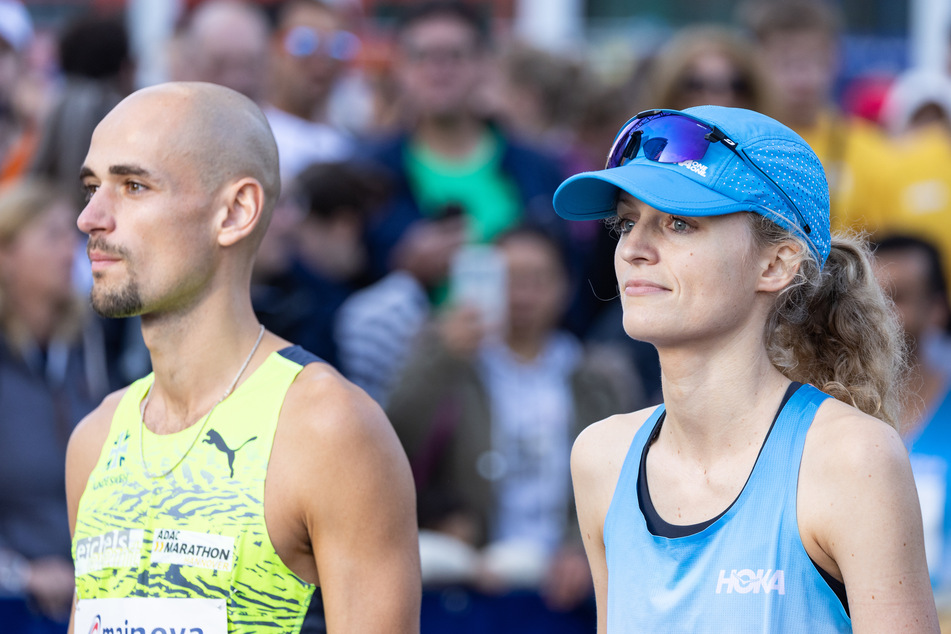 Hendrik Pfeiffer (29) und Thea Helm (30) galten als deutsche Hoffnungen beim Frankfurt-Marathon.