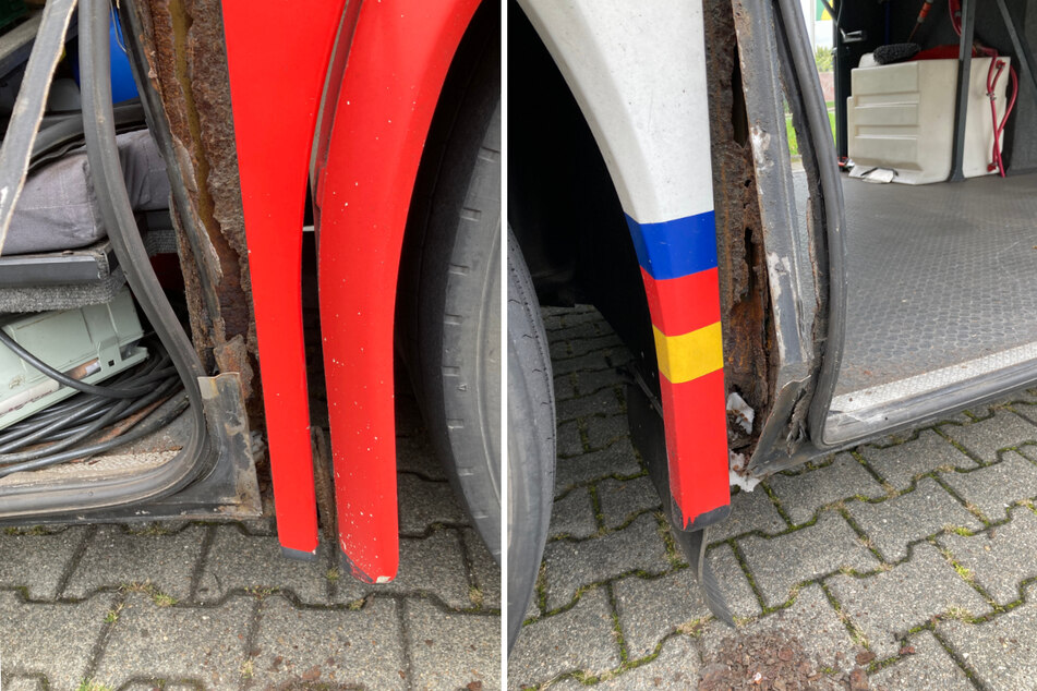 Eklatante Roststellen an tragenden Teilen - auf diese Weise hätten die Reisebusse nicht abfahren dürfen.
