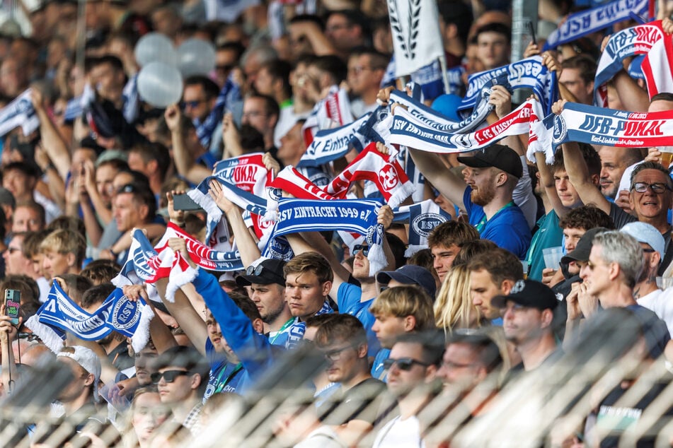 Im August 2025 spielte der RSV Eintracht zum ersten Mal im DFB-Pokal, nachdem der Klub den Landespokal Brandenburg gewonnen hatte. (Archivfoto)