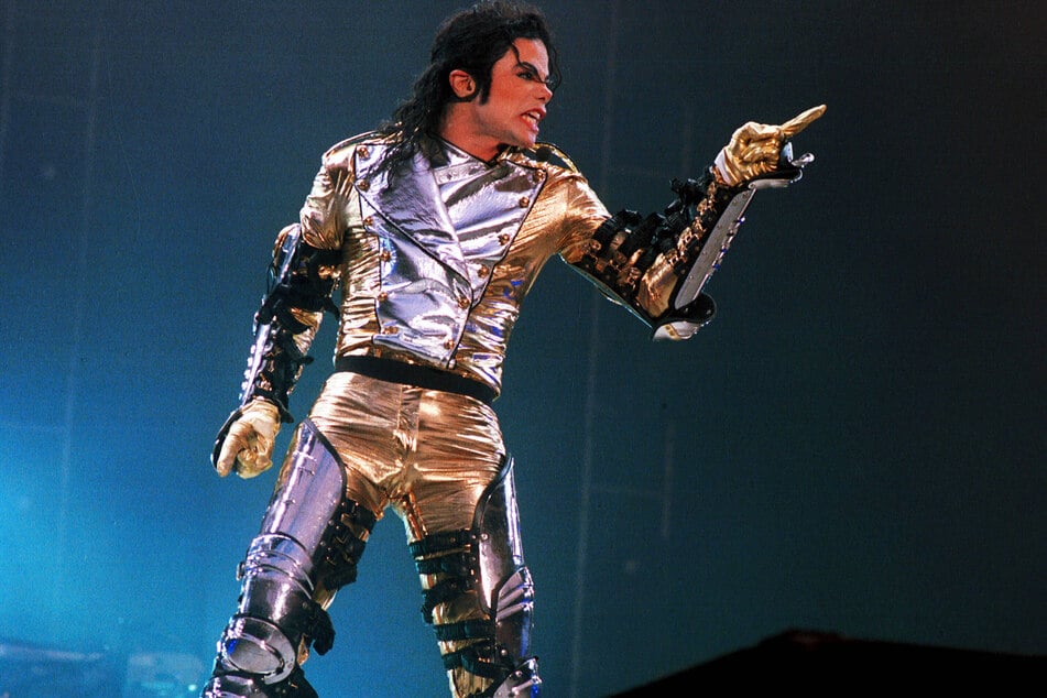Michael Jackson performs live on his 39th birthday at Parken Stadium in Copenhagen, Denmark, on August 29, 1997.