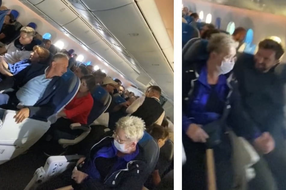 Im Flugzeug brach Panik aus, die Menschen hatten große Angst.