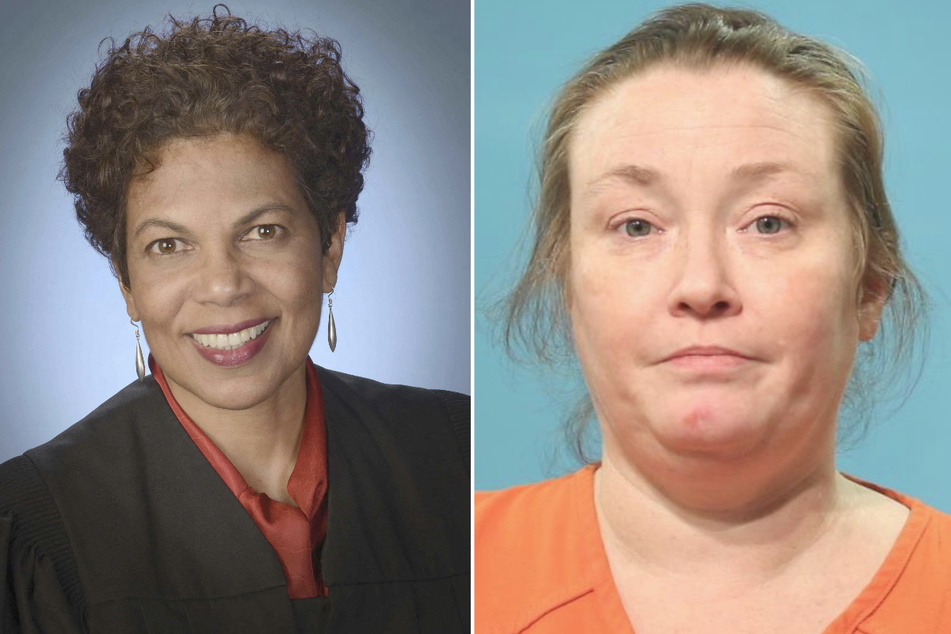 Abigail Jo Shry (r.) was arrested after making racist death threats against Judge Tanya Chutkan, who is overseeing Donald Trump's 2020 election interference case.