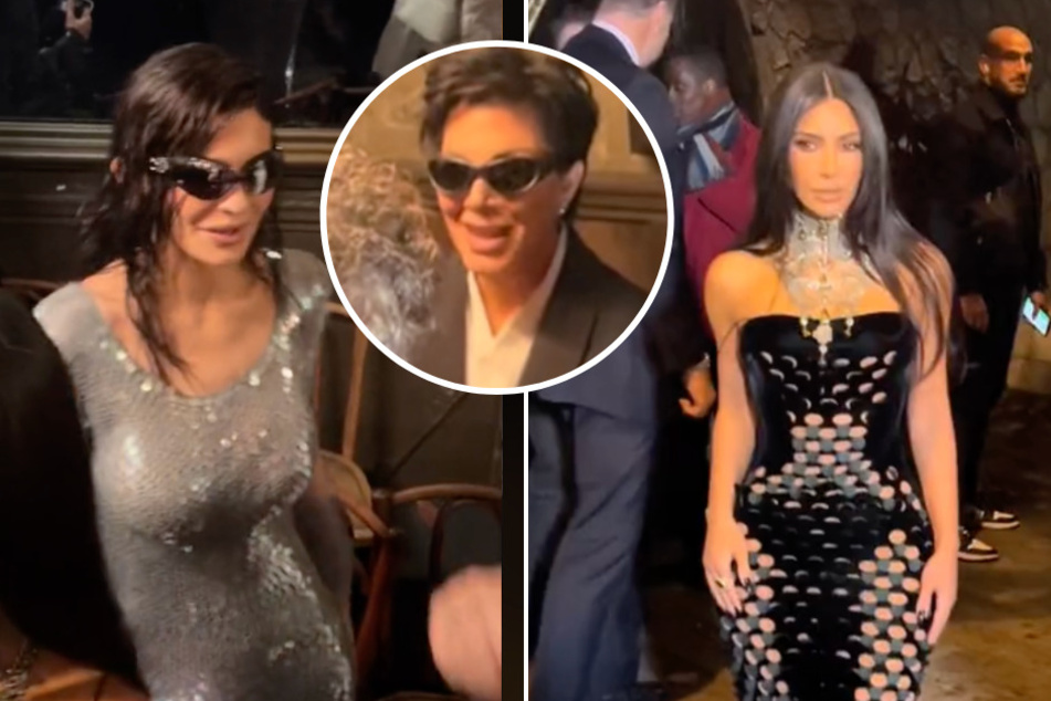 The Kardashian-Jenner trio opted for black and silver looks at the Paris fashion show.