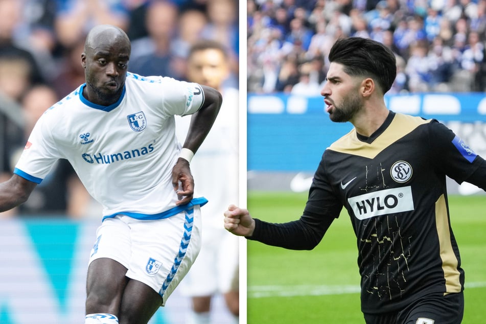 Amara Condé (28, l.) soll Semih Sahin (25) bei der SV Elversberg ersetzen.