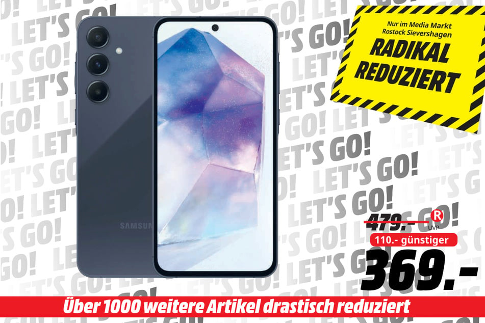 Samsung Galaxy A55 5G für 369 statt 479 Euro.