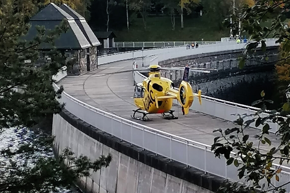 Auch ein Rettungshubschrauber war im Einsatz.