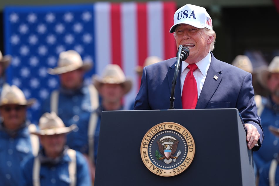 Donald Trump (80) bei seiner Rede vor der Theodore Roosevelt Presidential Library.