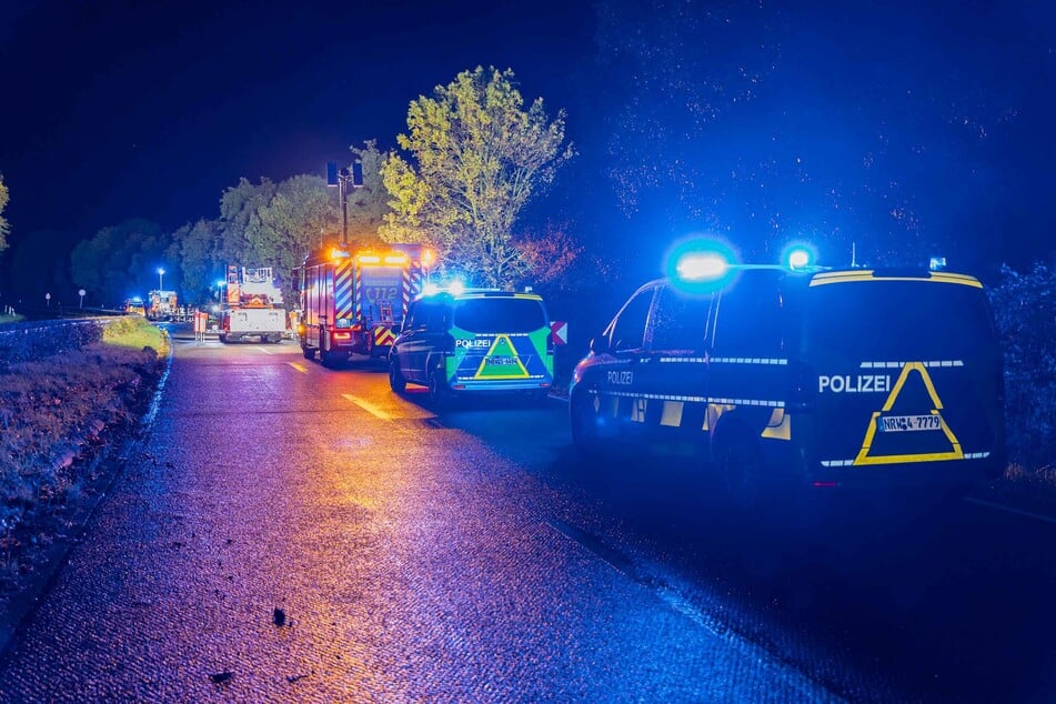 Neben zahlreichen Einsatzkräften von Feuerwehr und Polizei war auch ein Notarzt vor Ort.